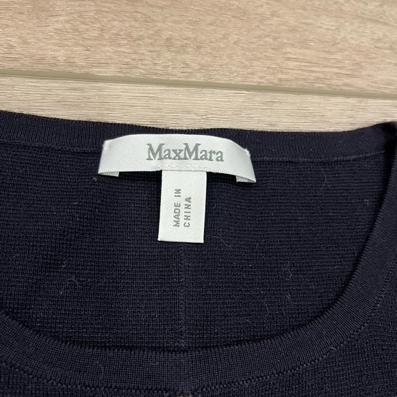 Max Mara Tanaro Long Sleeve Virgin Wool Shift Dress Medium M - Picture 6 of 9